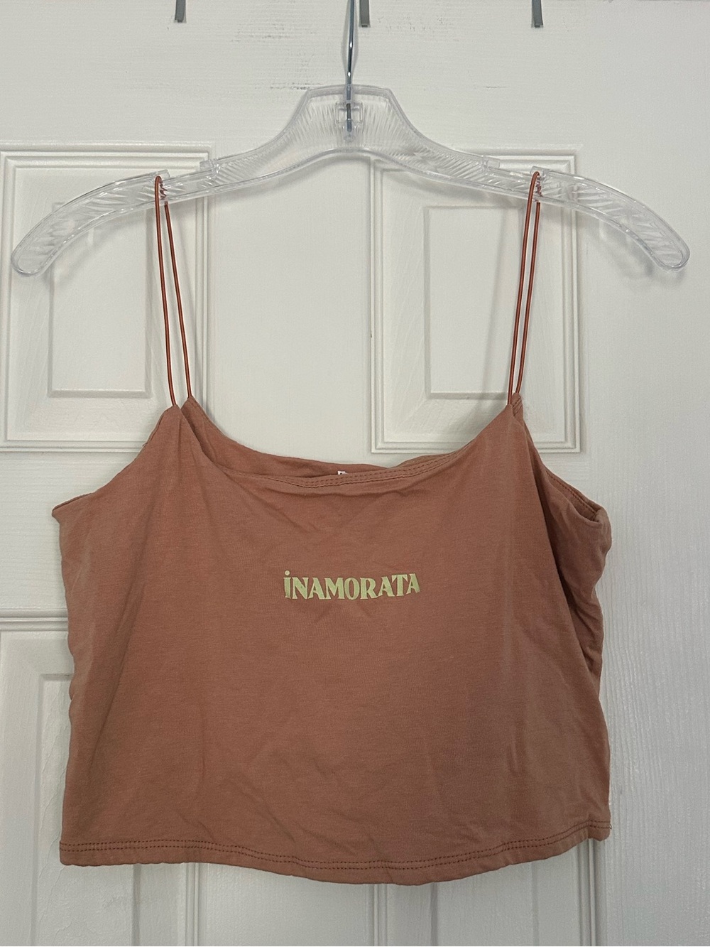 Inamorata tan crop tank